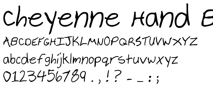 Cheyenne Hand Bold font